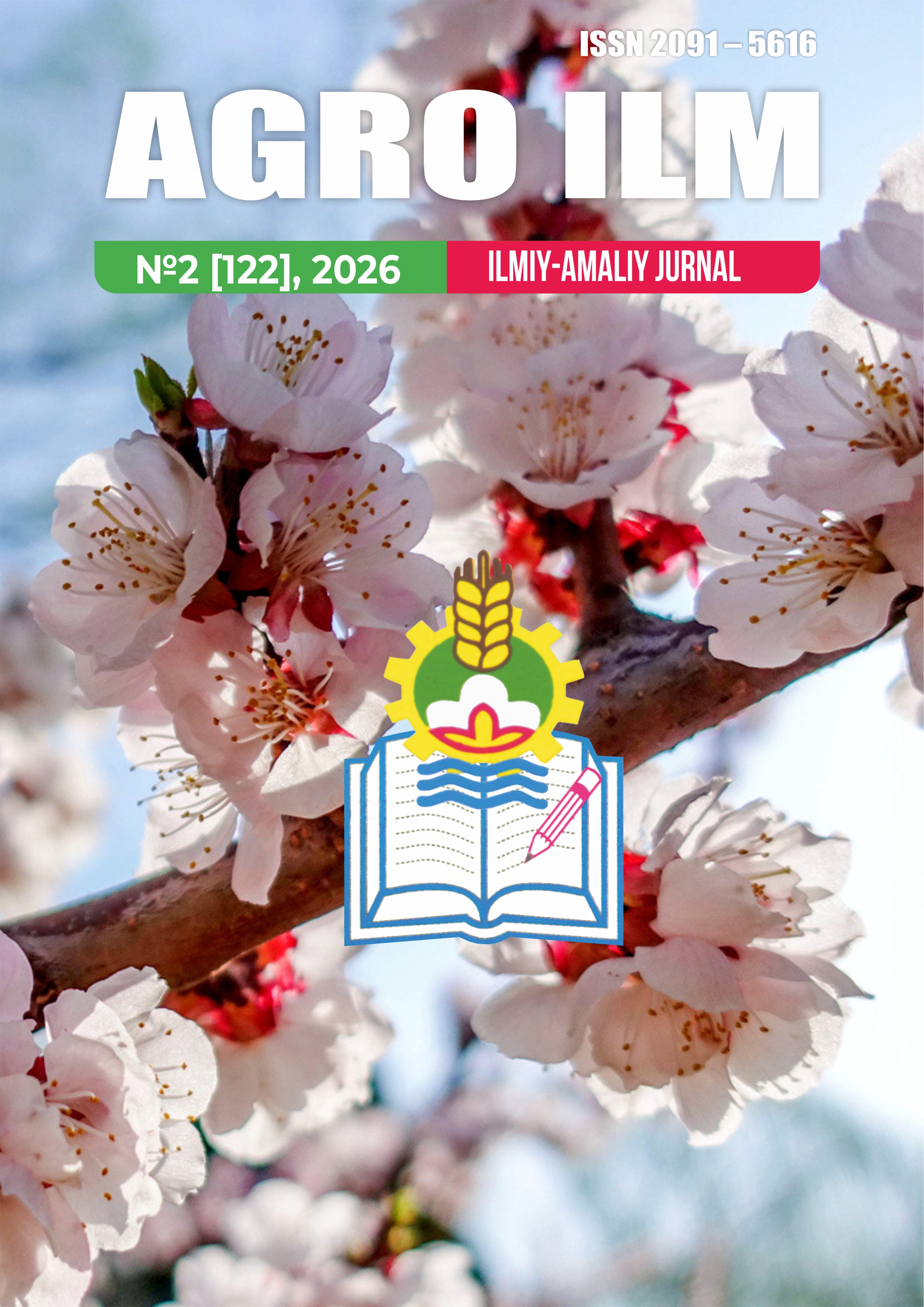 					Jild 122 № 2 (2026): “AGRO ILM” jurnali 2-son [122], 2026 ni ko‘rish
				
