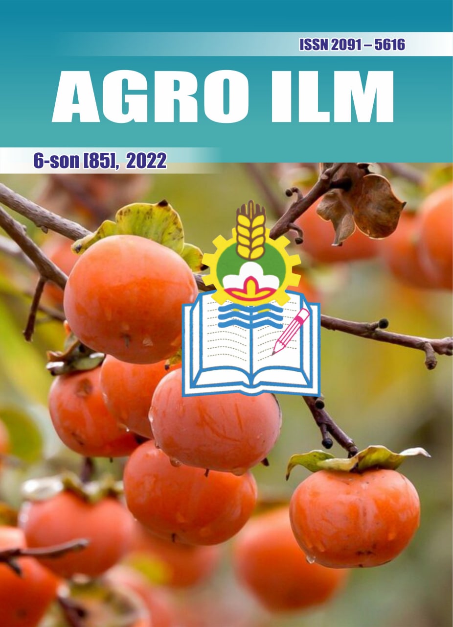 “AGRO ILM” jurnali 6-son [85], 2022