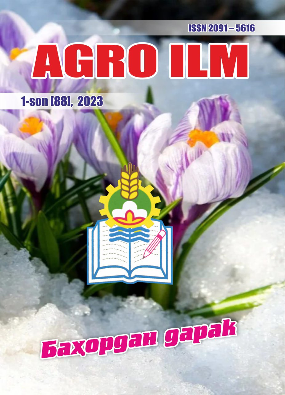 “AGRO ILM” jurnali 1-son [88], 2023