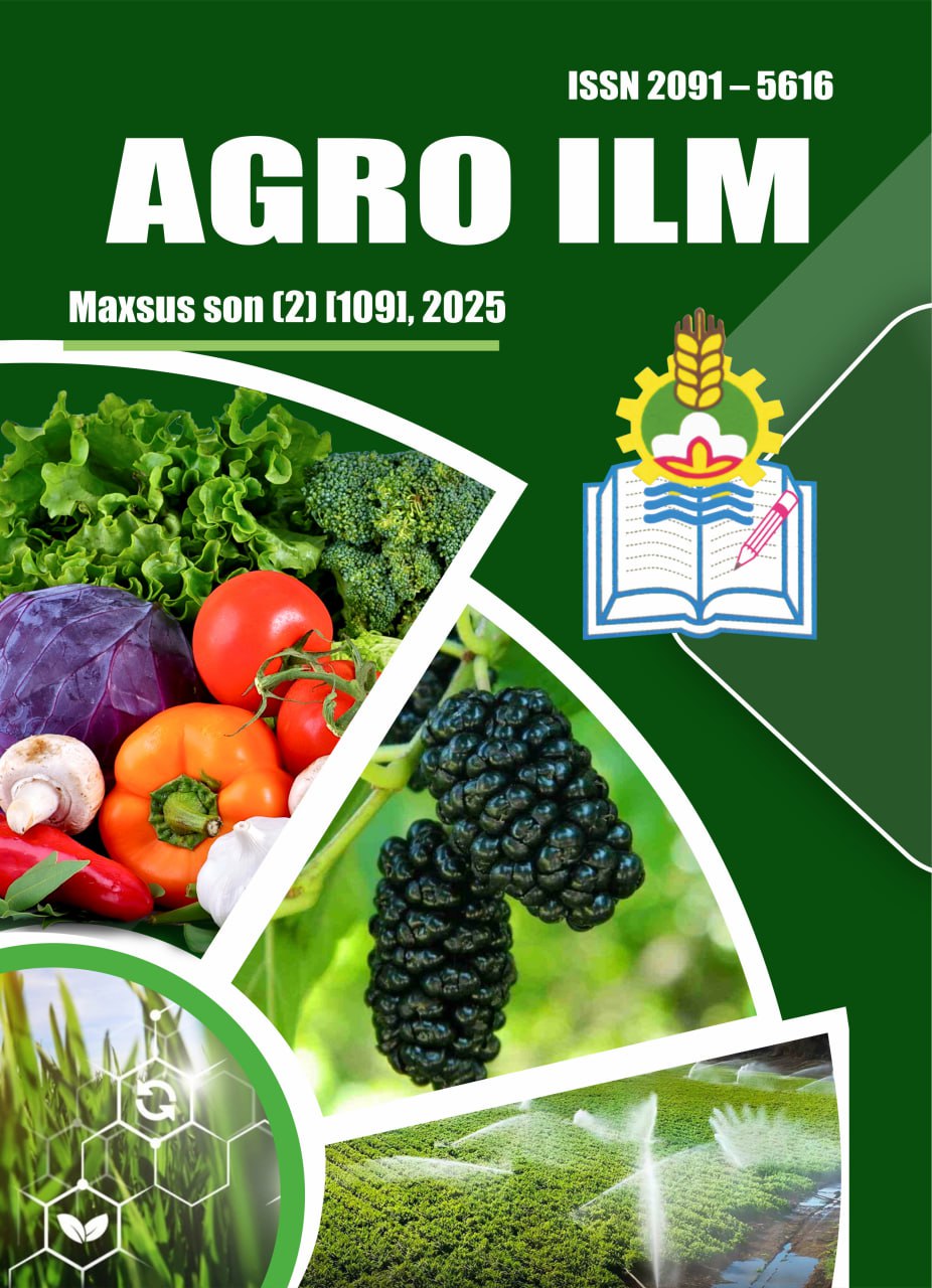 “AGRO ILM” jurnali Maxsus son 2 [109], 2025