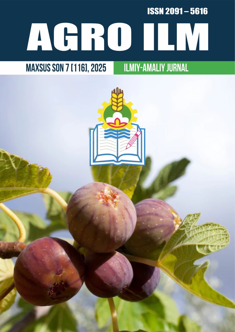 “AGRO ILM” jurnali Maxsus son 7 [116], 2025